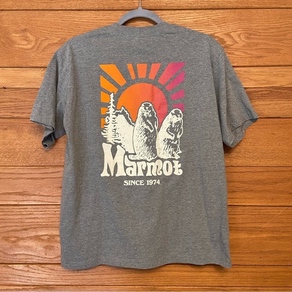 Marmot Mountain Works marmot print t-shirt - Picture 1 of 6